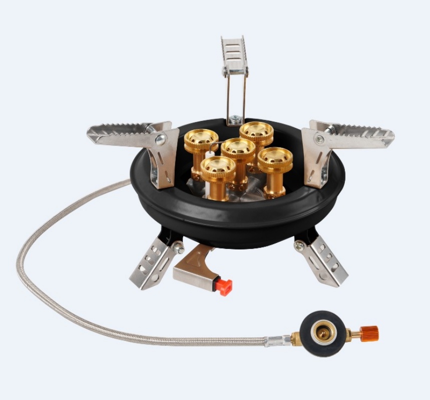 Quality Camping Cooking Set - เตาแก๊สปิคนิคพกพา BRS-201A 16000W แรงดันสูง ใช้แก๊สโพรเพน-บิวเทน สำหรับกิจกรรมกลางแจ้งและกรณีฉุกเฉิน