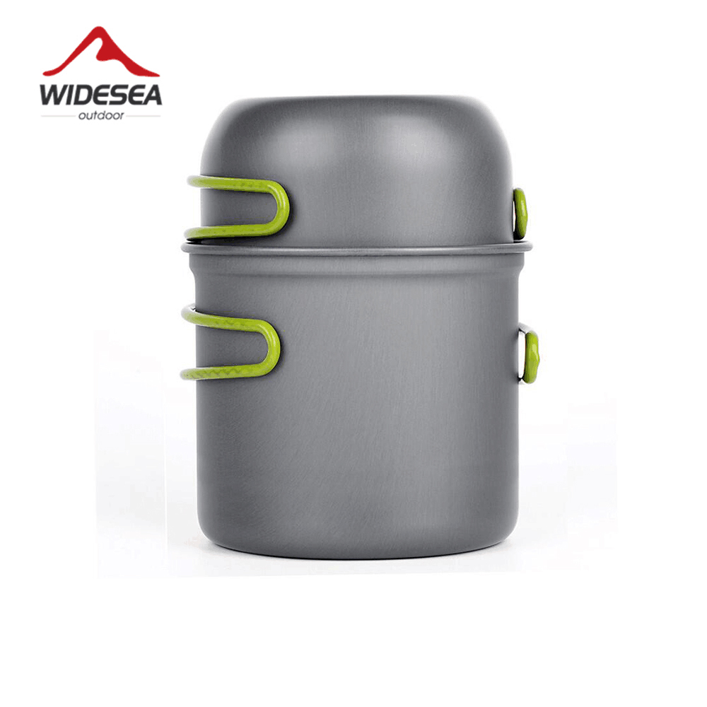 Quality Camping Cooking Set - Widesea Ultralight Camping อุปกรณ์ทําอาหารบนโต๊ะอาหารกลางแจ้งชุดหม้อเดินป่าปิกนิกท่องเที่ยวจานท่องเที่ยวอุปกรณ์อุปกรณ์