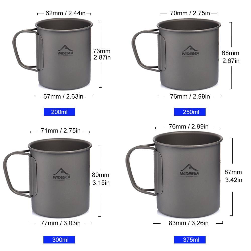 แก้วไทเทเนียม Widesea สำหรับแค - Quality Camping Cooking Set บทวิจารณ์และราคา