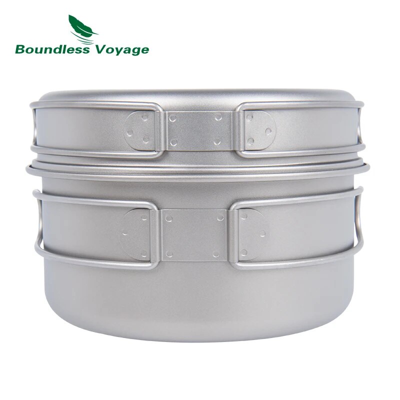 ชุดหม้อไทเทเนียม Voyage ไร้ขอบ - Quality Camping Cooking Set บทวิจารณ์และราคา