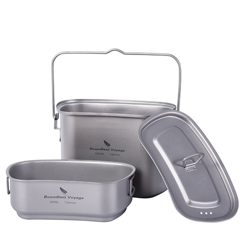 1.5L โรงอาหารทหารกลางแจ้งชุดรั - Camping Cooking Container บทวิจารณ์และราคา