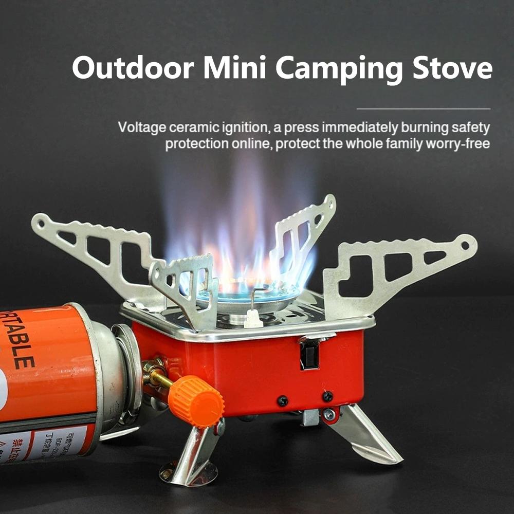 เตาแก๊สพกพาแบบพับได้ ป้องกันลม - Quality Camping Cooking Set บทวิจารณ์และราคา