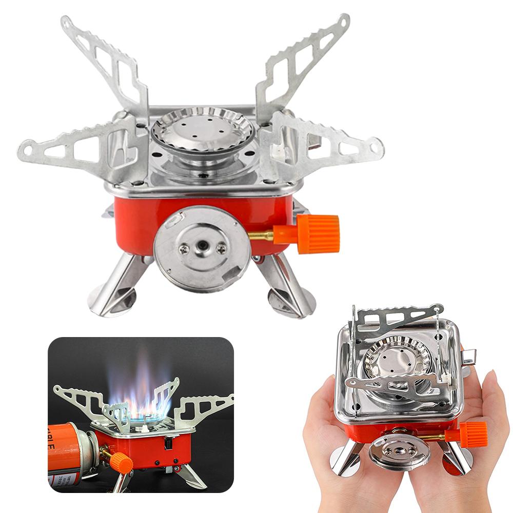 เตาแก๊สพกพาแบบพับได้ ป้องกันลม - Quality Camping Cooking Set บทวิจารณ์และราคา