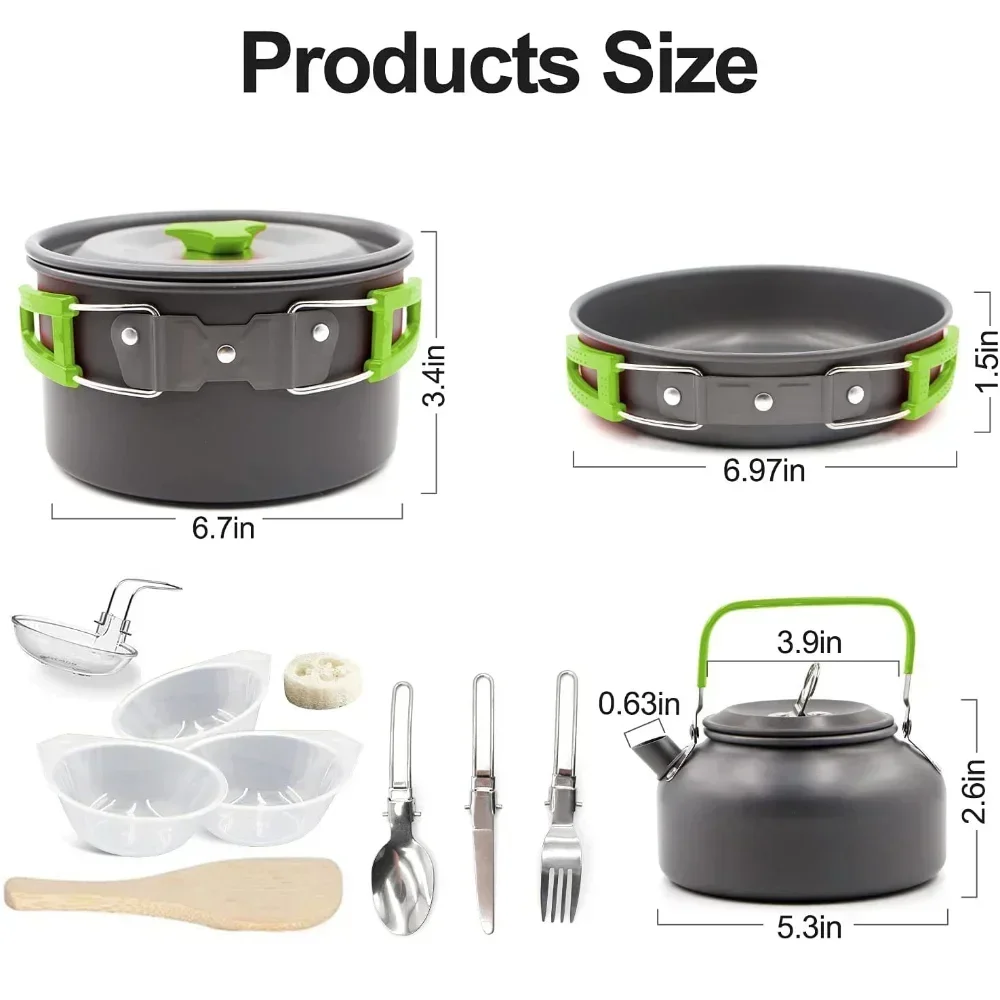 ชุดทำอาหารสำหรับตั้งแคมป์ ชุดห - Quality Camping Cooking Set บทวิจารณ์และราคา