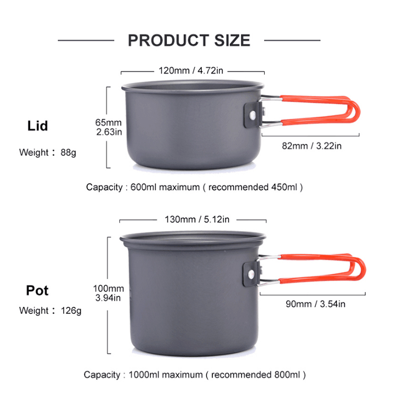 Widesea Ultralight Camping อุป - Quality Camping Cooking Set บทวิจารณ์และราคา