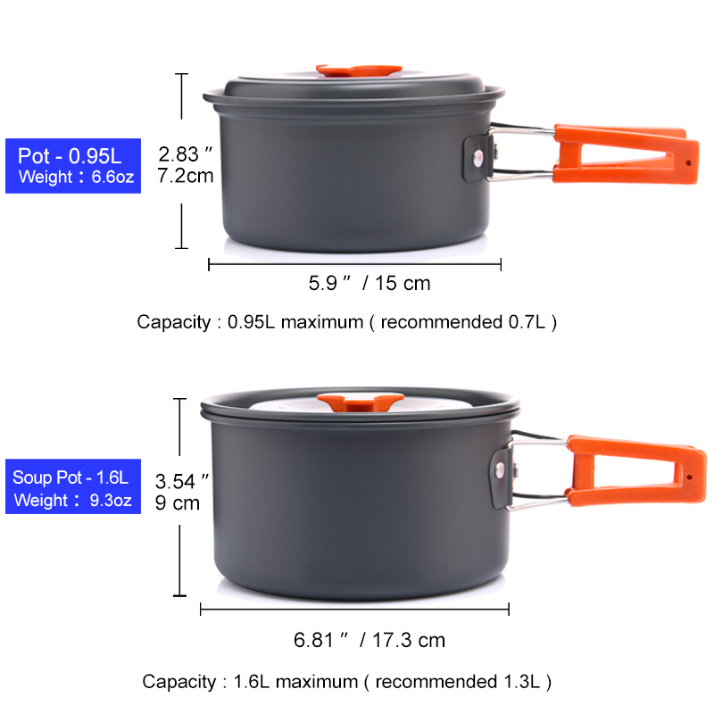 Widea เครื่องใช้บนโต๊ะอาหารสำห - Quality Camping Cooking Set บทวิจารณ์และราคา