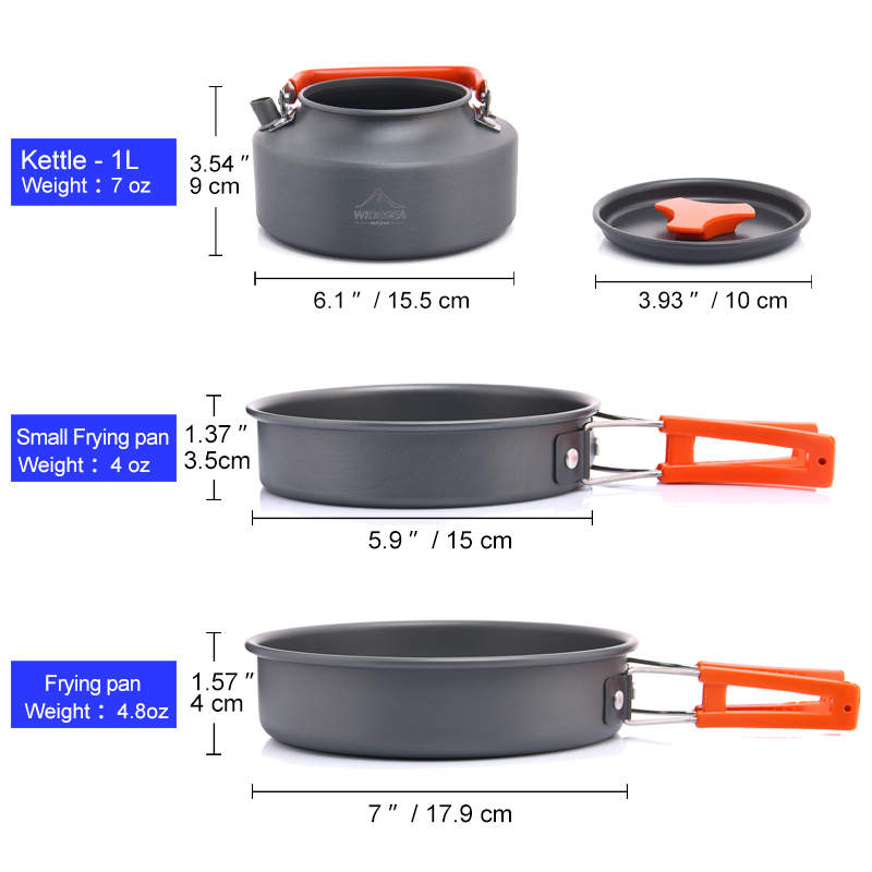 Widea เครื่องใช้บนโต๊ะอาหารสำห - Quality Camping Cooking Set บทวิจารณ์และราคา