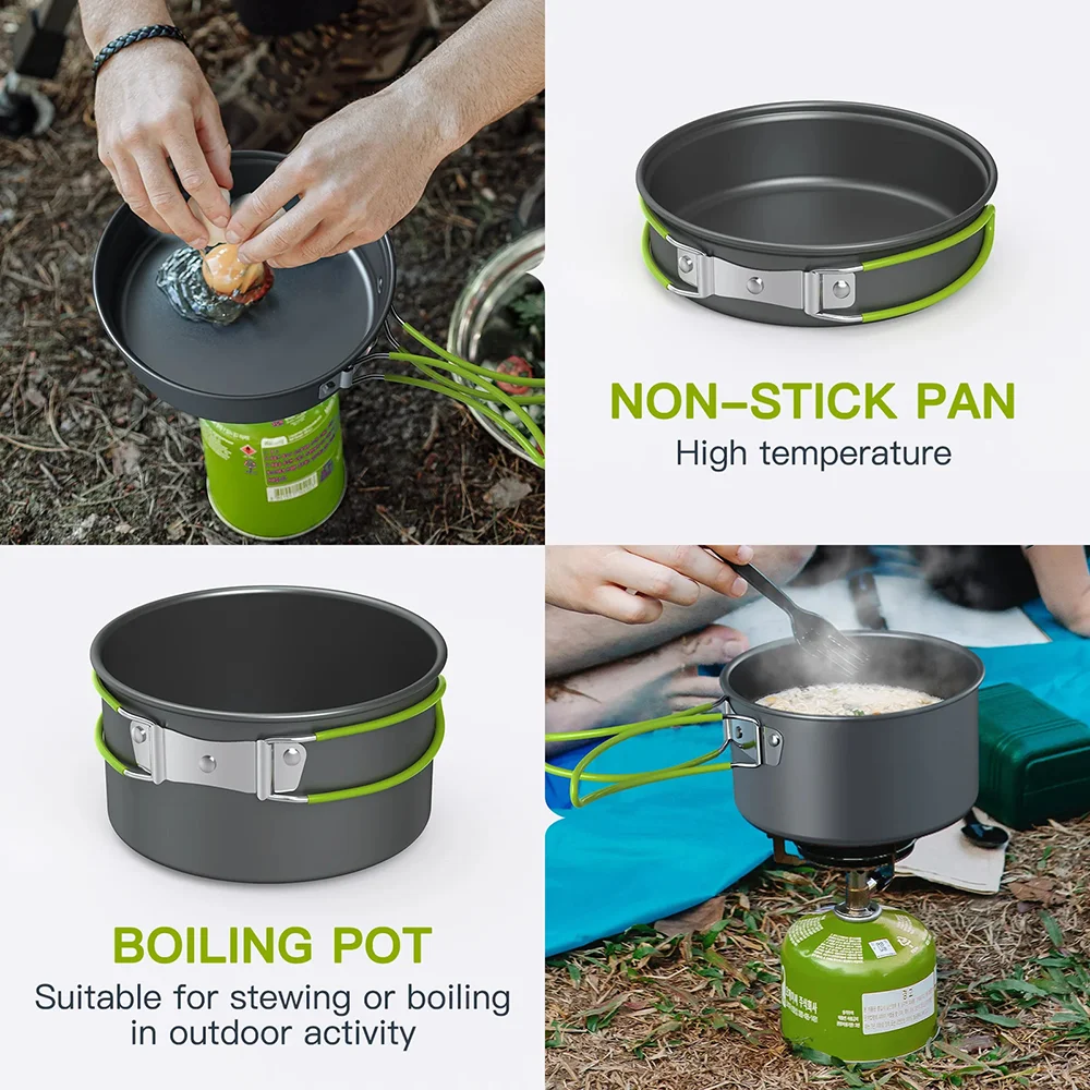 ชุดอุปกรณ์ทำอาหารสำหรับตั้งแคม - Quality Camping Cooking Set บทวิจารณ์และราคา