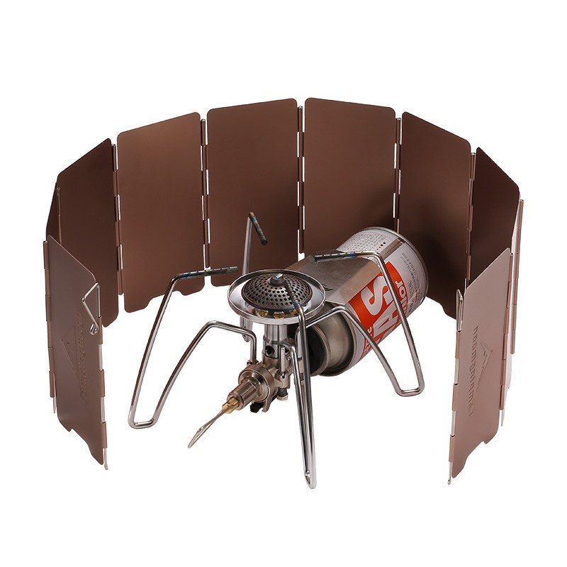 10 แผ่นสีบรอนซ์พับกลางแจ้ง Cam - Quality Camping Cooking Set บทวิจารณ์และราคา