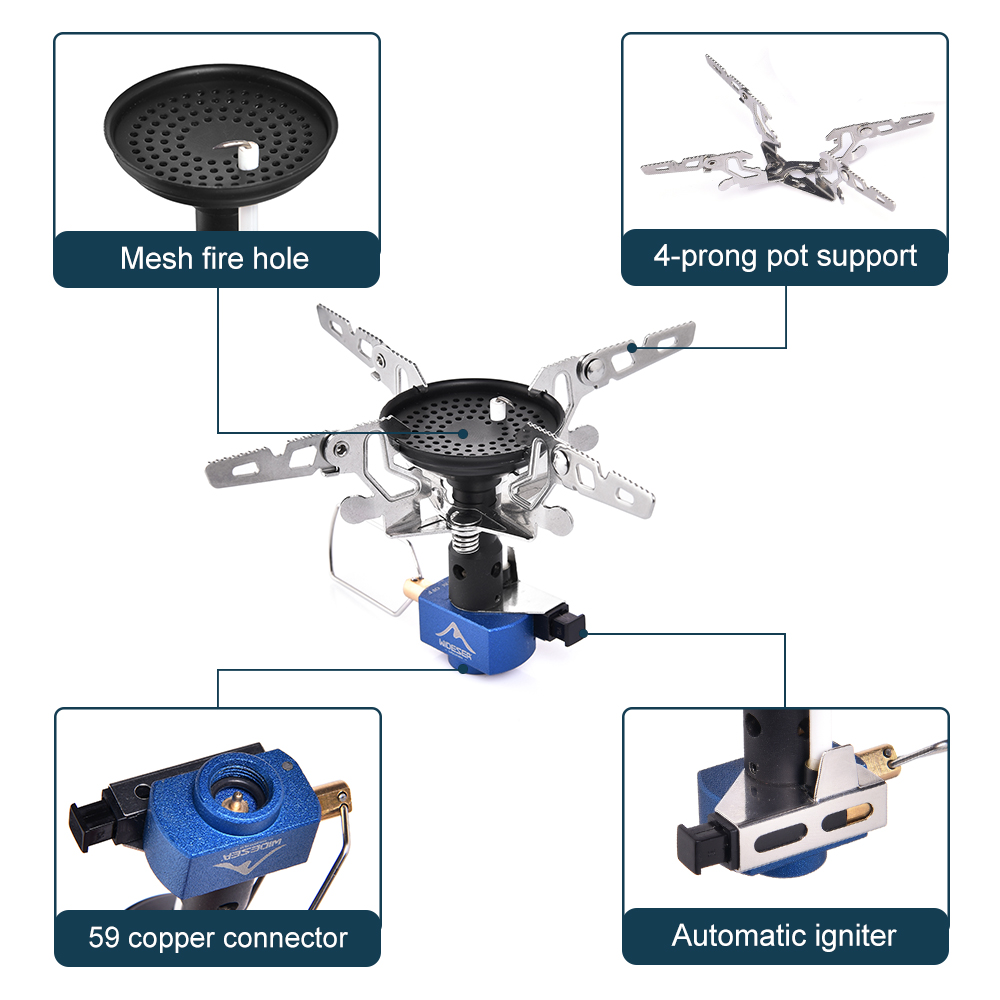 เตาแก๊สปิกนิกสำหรับตั้งแคมป์กล - Quality Camping Cooking Set บทวิจารณ์และราคา