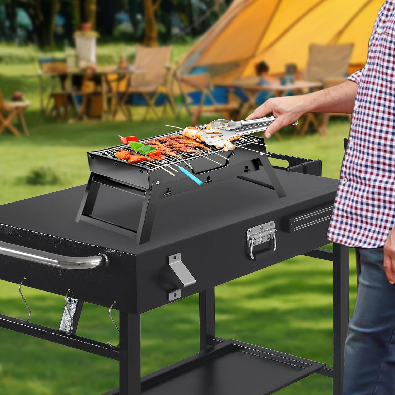 รถเข็นสำหรับปิ้งย่างแบบพับได้ส - Camping Cooking Table บทวิจารณ์และราคา