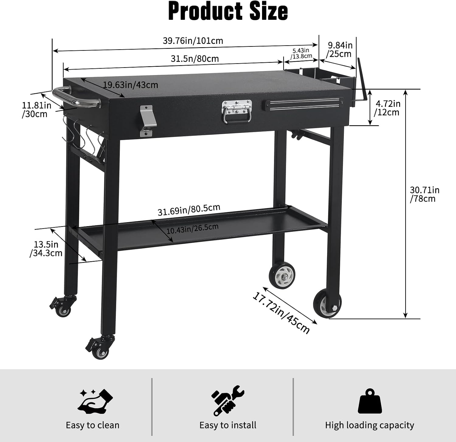 รถเข็นสำหรับปิ้งย่างแบบพับได้ส - Camping Cooking Table บทวิจารณ์และราคา