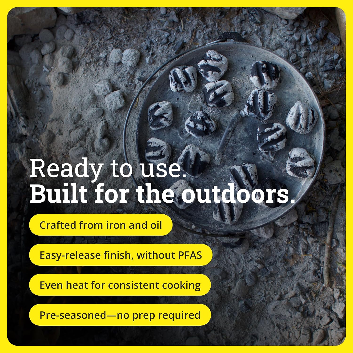 หม้อดัตช์โอเวนเหล็กหล่อสำหรับแ - Camp Dutch Oven Cast บทวิจารณ์และราคา