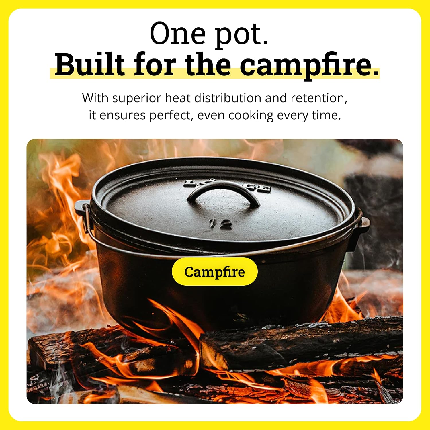 หม้อดัตช์โอเวนเหล็กหล่อสำหรับแ - Camp Dutch Oven Cast บทวิจารณ์และราคา